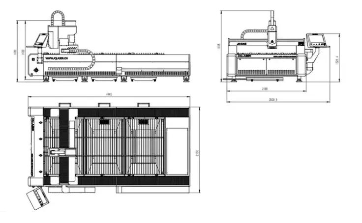 Macchina da taglio laser in fibra CNC per lamiera da 1000 W