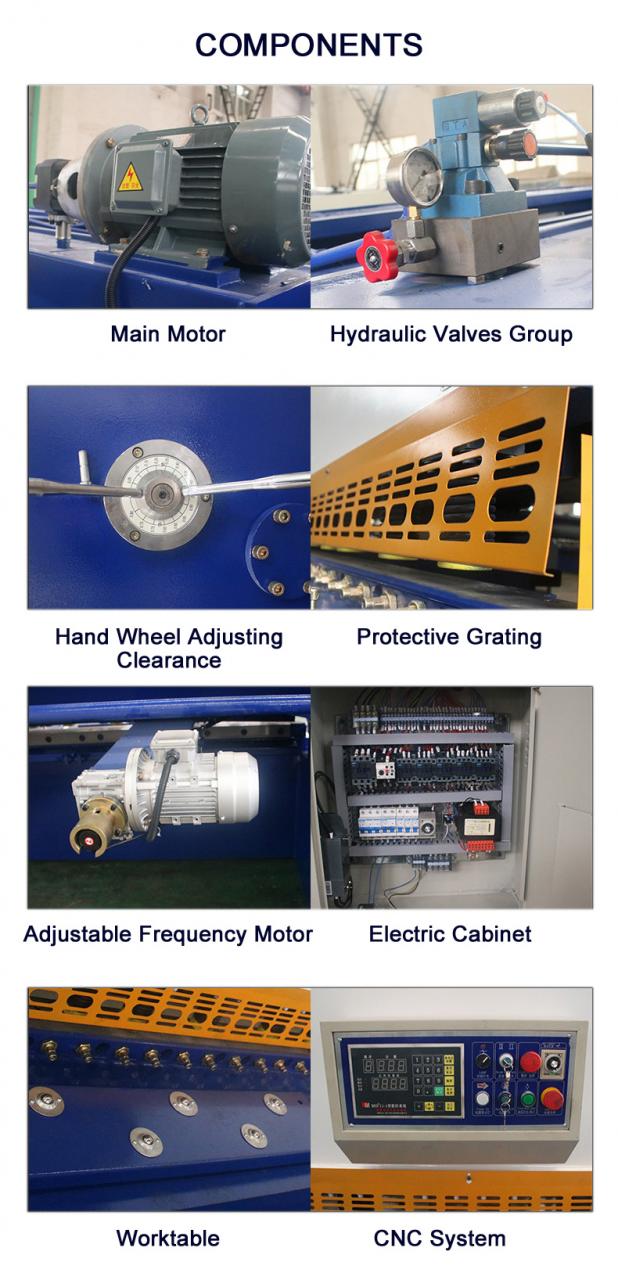 Cnc Nc Hydraulic Press Metal Guillotine Shear Machine For Carbon Stainless Steel Sheet Macchina cesoia a ghigliottina per metallo con pressa idraulica CNC NC per lamiera di acciaio inossidabile al carbonio