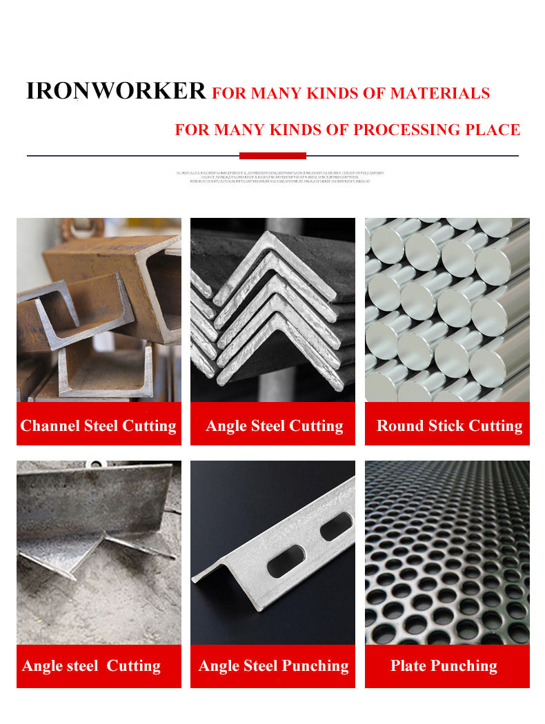 Hydraulic Ironworker 25 Ton Hand Tools Hydraulic Combined Punching And Cutting Machine Ironworker idraulico Utensili manuali da 25 tonnellate Punzonatrice combinata idraulica e tagliatrice