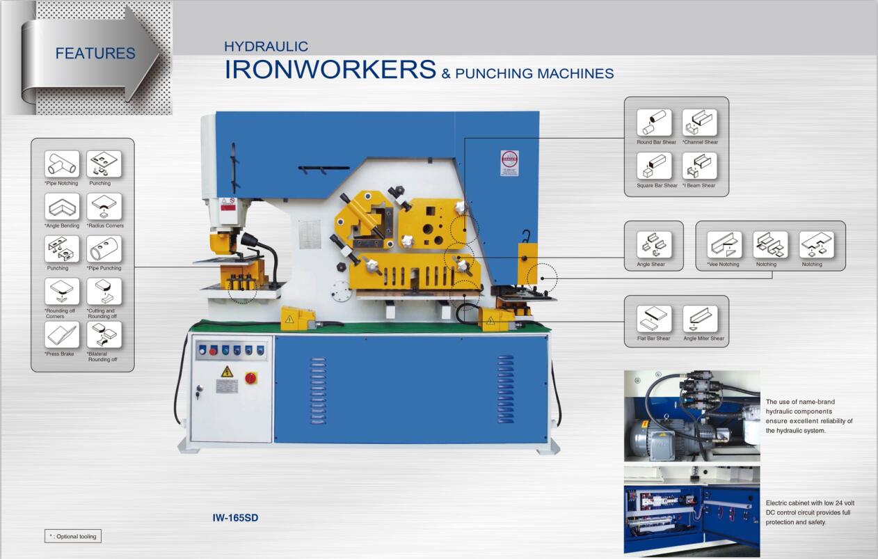 Metal Hydraulic IronWorker Machine Punching And Shearing Machine Punzonatrice e cesoia idraulica in metallo IronWorker