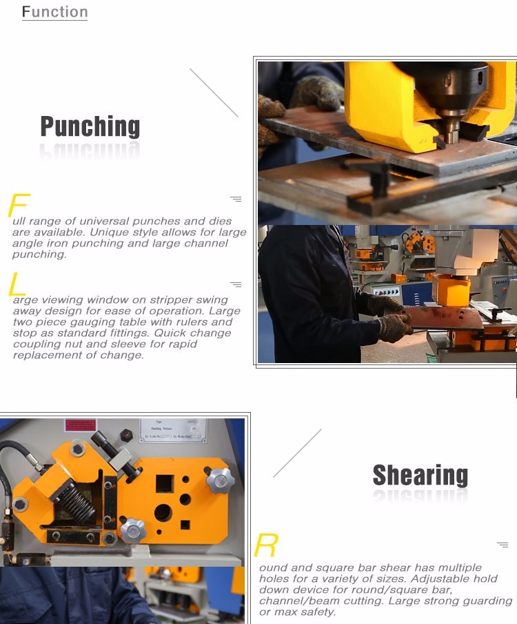 Cesoia combinata e punzonatrice idraulica multifunzionale serie Q35y