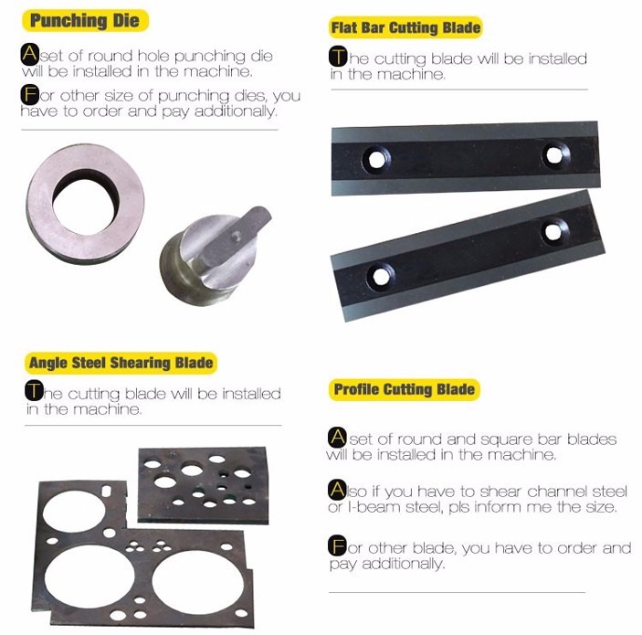Cesoia combinata e punzonatrice idraulica multifunzionale serie Q35y