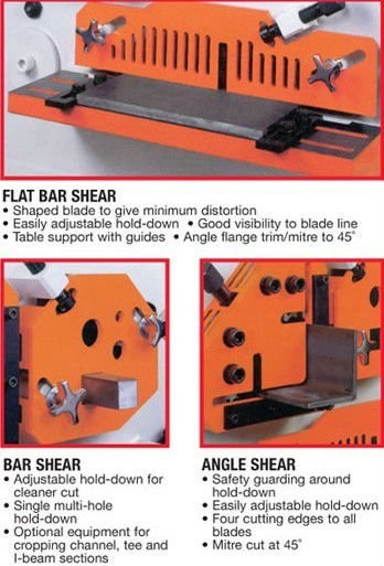 Q35y Series Multifunctional Hydraulic Iron Worker Combined Shearing And Punching Machine Cesoia combinata e punzonatrice idraulica multifunzionale serie Q35y