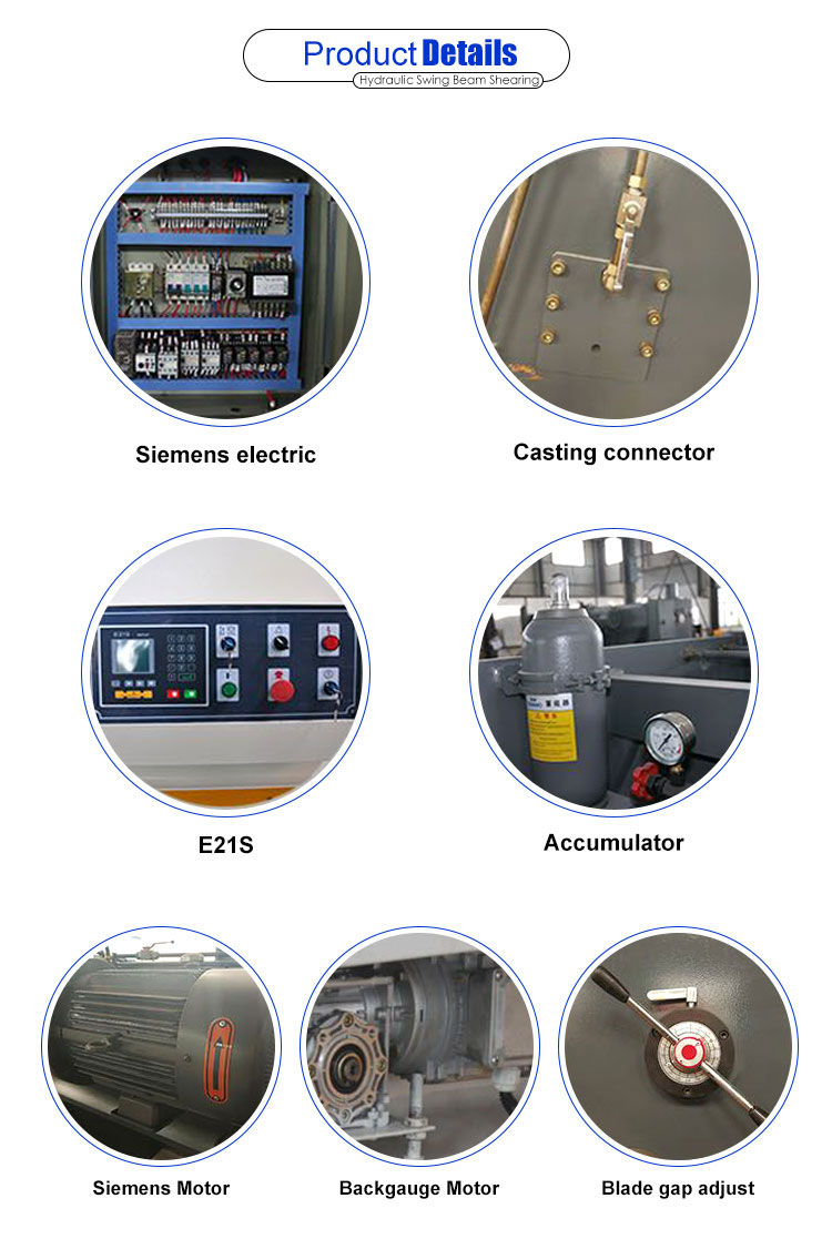 Qc12y-6x5000 Cnc Hydraulic Shearing Machine For Sheet Metal Cutting With Ce Cesoia idraulica CNC Qc12y-6x5000 per taglio lamiera con Ce